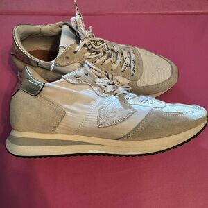 Philippe Model Beige and White Sneakers